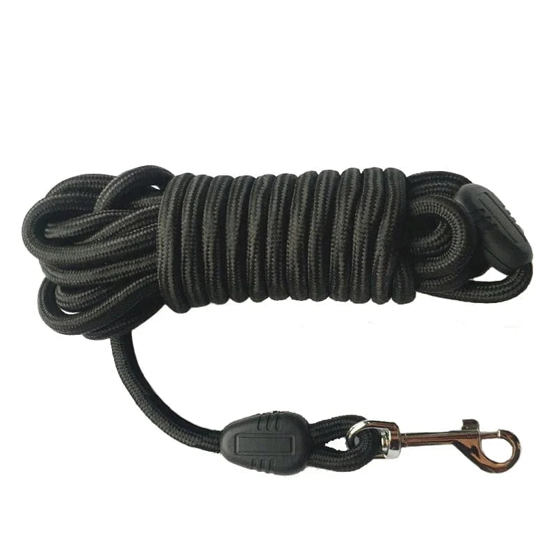 Ridge Hound Black / 5m Reinforced Training Lead with Traffic Control Loop