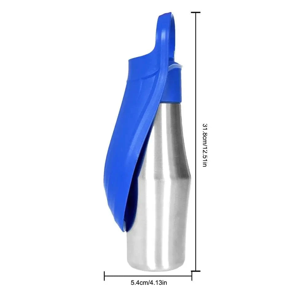 Ridge Hound Dark Blue Stainless Steel Dog Water Bottle