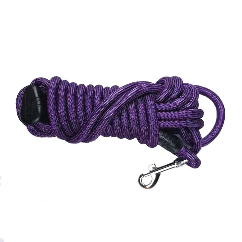 Ridge Hound Purple / 5m Reinforced Training Lead with Traffic Control Loop
