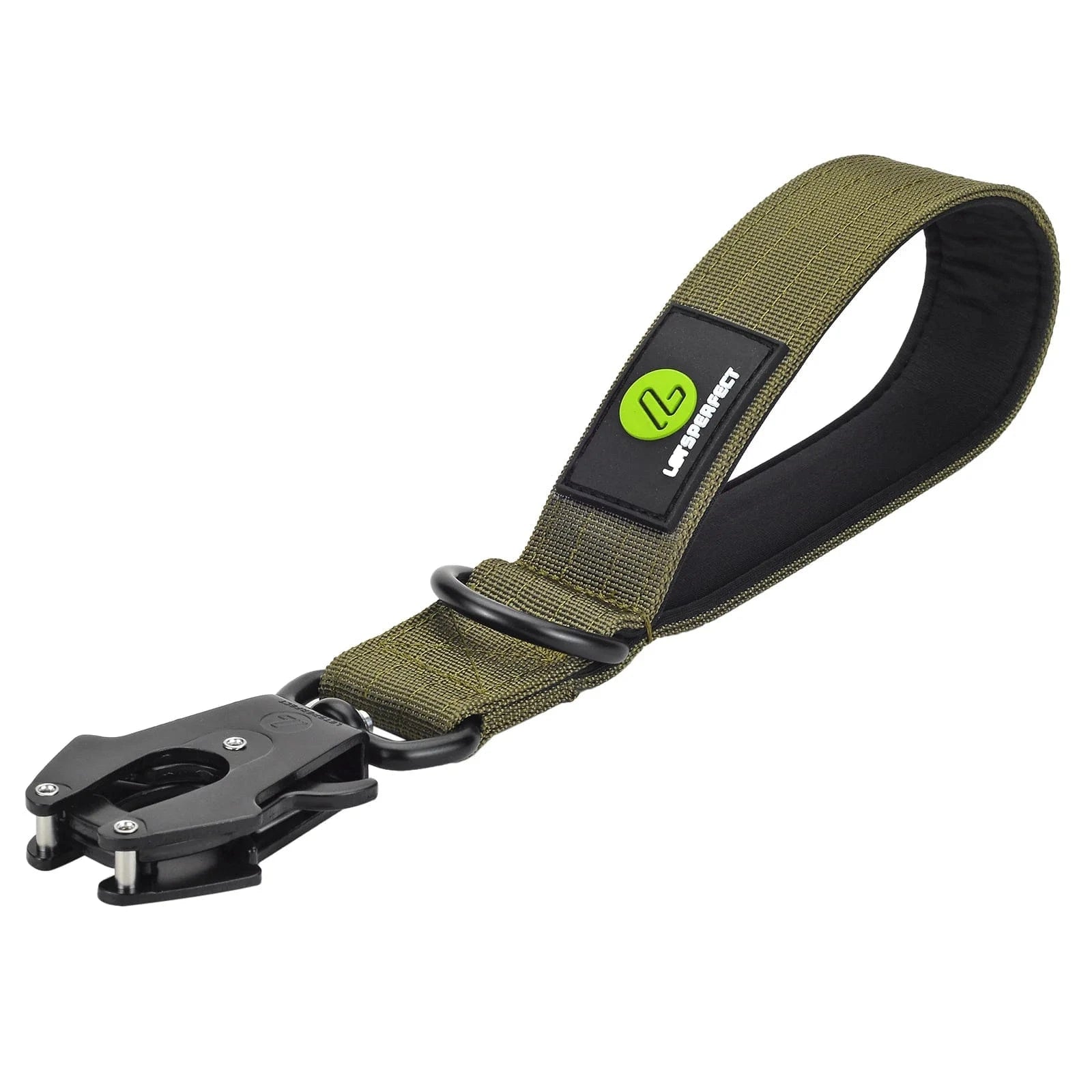 Ridge Hound Green Short Padded Handle Dog Lead